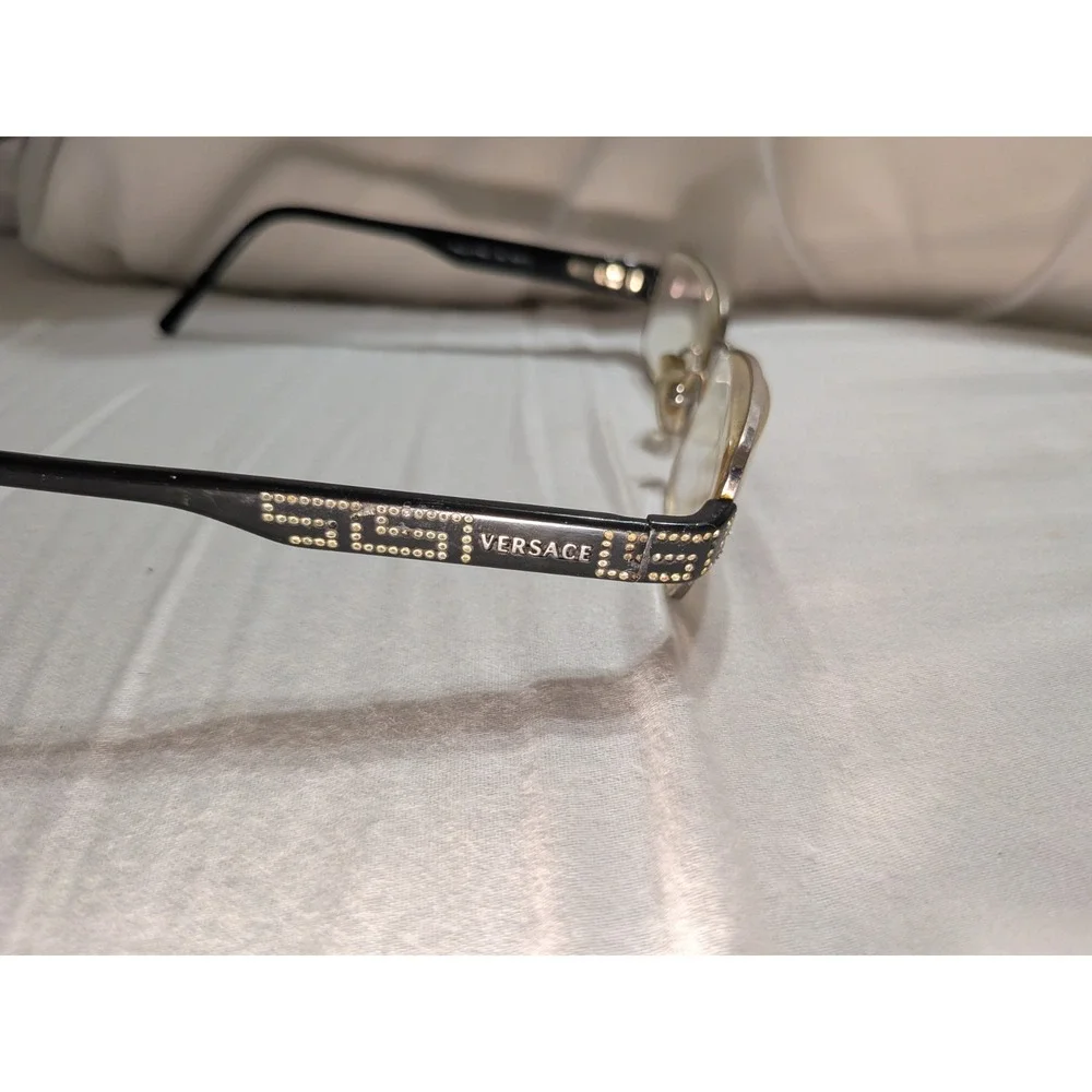 Versace Rectangular Purple Glasses‎ Crystal Flex Temples MOD. 1093 51 16 135